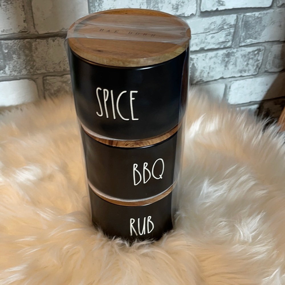 Rae Dunn SPICE BBQ RUB storage Containers